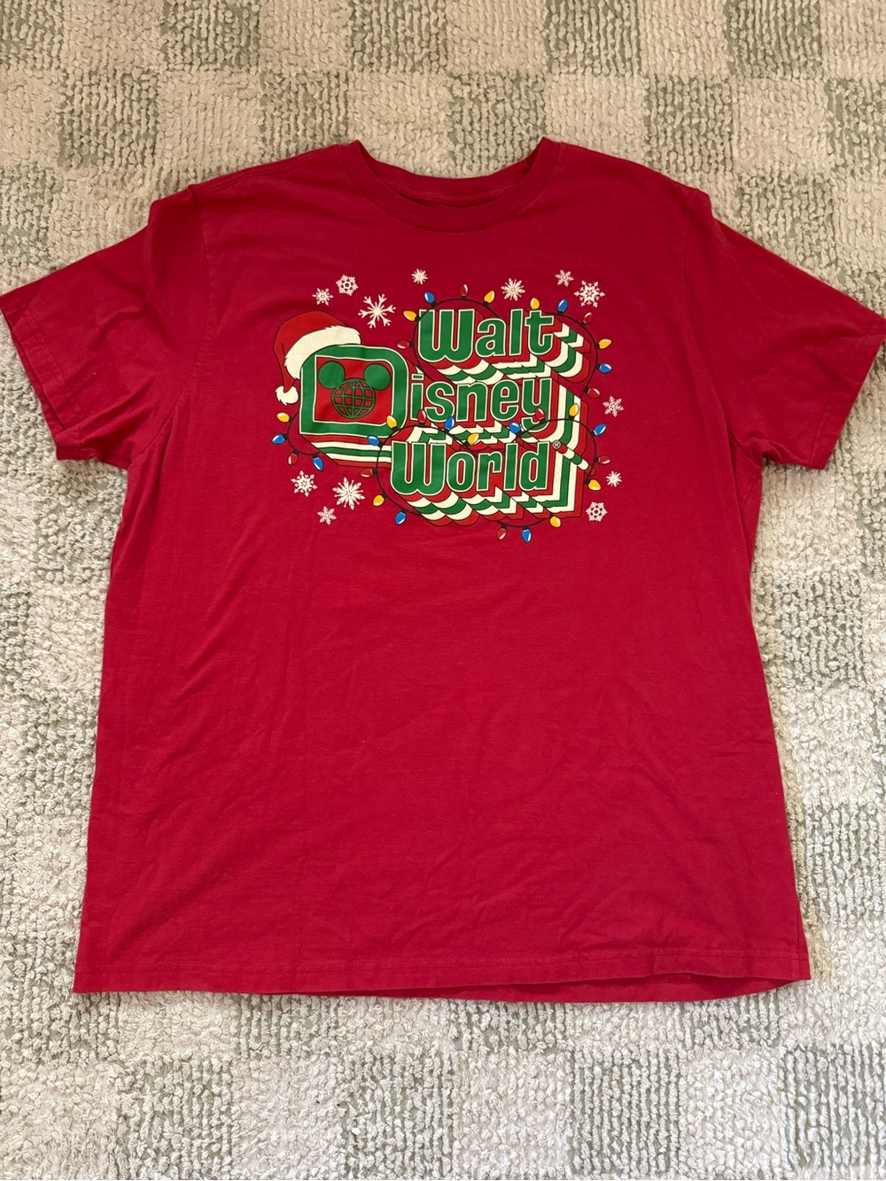 Disney Red Walt Disney World Holiday Graphic Tee